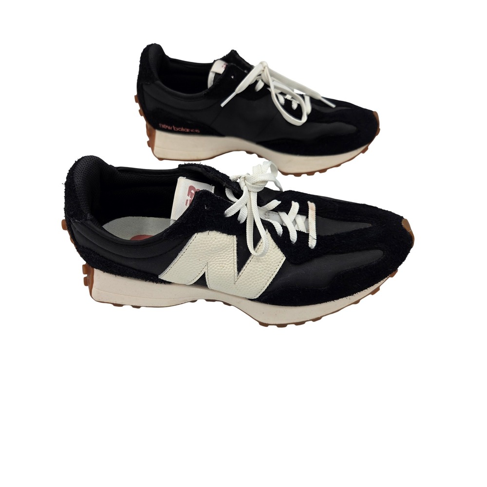 New Balance 327 Womens Black White Suede Nylon Retro Running Shoes WS327KC - Picture 7 of 9